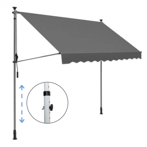 Тента с манивела 3 x 1,20 м, тъмносива