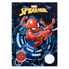 Тетрадка с меки корици, A5, големи квадратчета, 40 листа - Спайдърмен