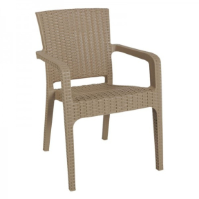 Стилен градински стол - Бежов