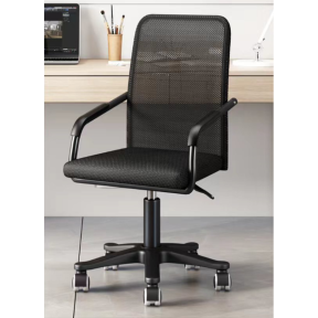 Въртящ се офис стол с дишащи облегалка и седалка
