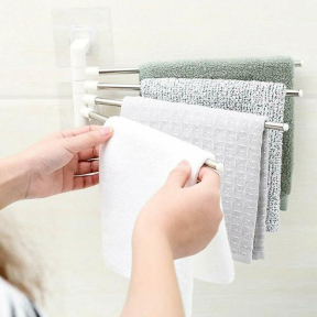 Закачалка за баня с 4 рамена от неръждаема стомана